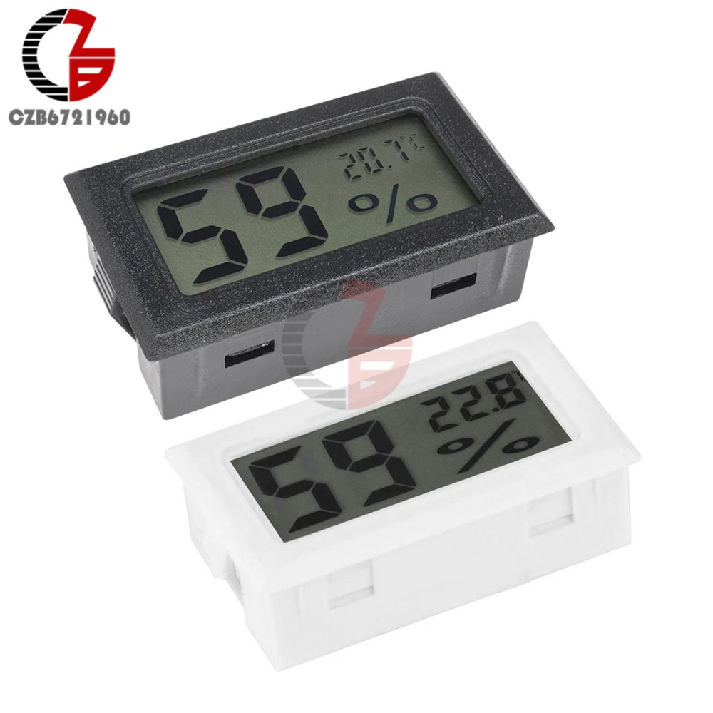 Mini LCD Digital Thermometer Hygrometer Car Auto Temperature Humidity Sensor Meter Indoor Outdoor Temperature Tester Detecor