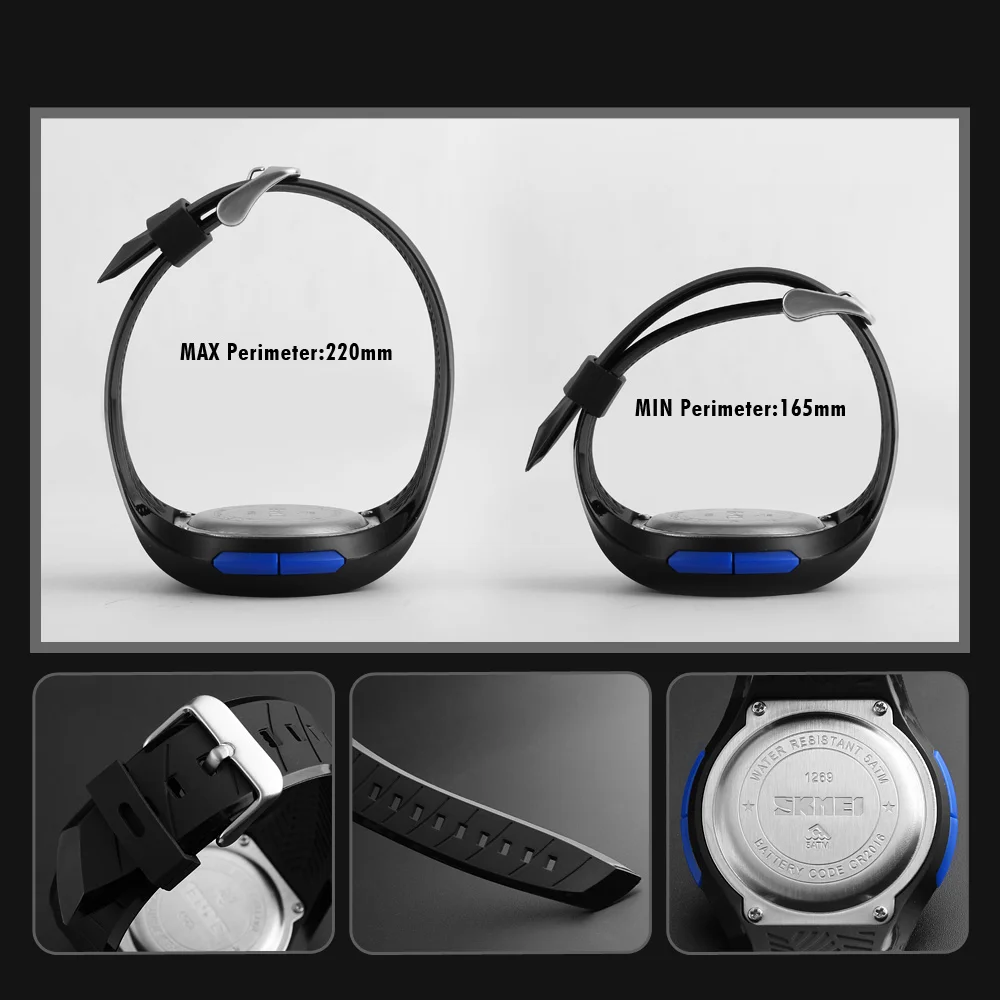 SKMEI Fashion Simple Sport Watch Men 5Bar Waterproof Men Watches Calendar LED Display Digital Watch Relogio Masculino