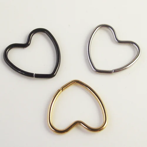 3pcs 16G 1.2mm Daith Orbital Piercing Earring Heart Titanium Tragus Ear Piercing Cartilage Body Jewelry