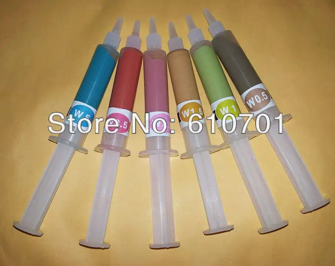 

6pcs W0.5~W5(micron) Pin Tube 5g Diamond Compound Polishing Grinding Cream Lapping Paste Water Soluble 3200~1200 Grit Polisher