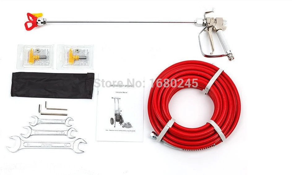 Professionale spruzzatore senz&#39;aria della vernice M819-B con la pistola a spruzzo ugello punta 517/519 estendere pole vernice a spruzzo elettrica attrezzature 395/490