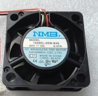 

NMB-MAT 606KL-05W-B59 L01 DC 24V 0.07A 40x40x15mm 3-wire Server Cooling Fan