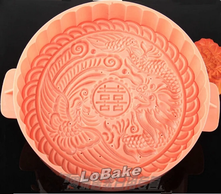 1000g moon cake decorative cookie tin mold Chinese character stamp double happiness 