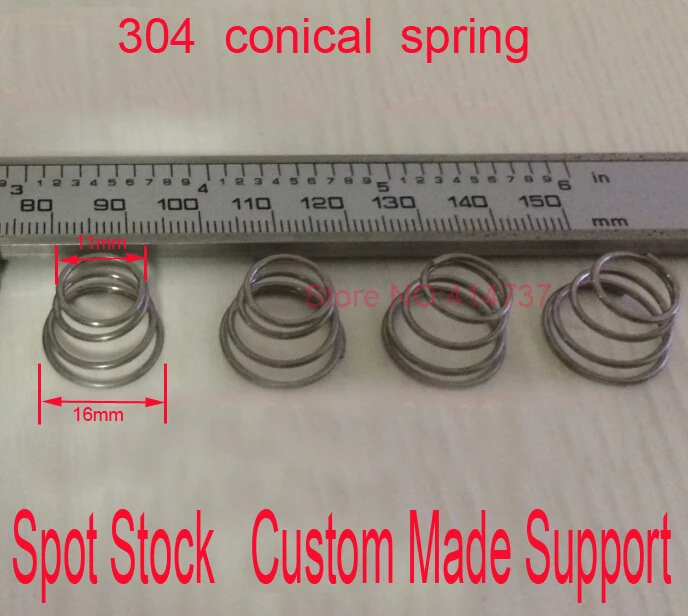 

10pcs 1.0*11&16*11 304 conical coil spring,conical sprial compression spring, double conical spring