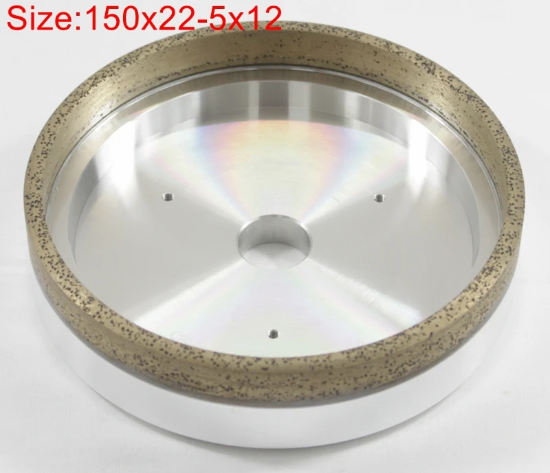 BOOMKING Good diamond wheels Diameter 150,hole 12/22mm,grit 80#/100#/140#/180#/230# for glass straight bevelling machine