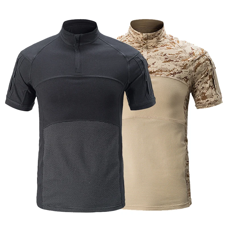 MEGE-Camiseta de manga corta para hombre, camisa táctica de manga corta con estampado de rana de verano, Multicam