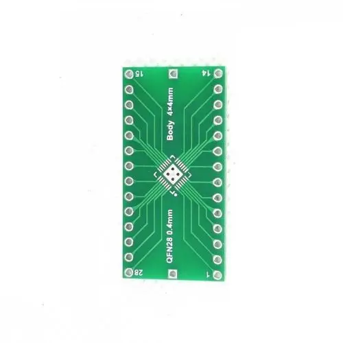 Adaptador DIP QFN28 de 5 piezas, convertidor de placa PCB IC de 0,4mm, 0,5mm a 2,54mm