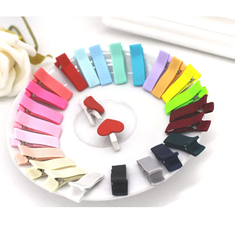 

100pcs 3.5cm grosgrain ribbon duck clip for hair decorates accessories