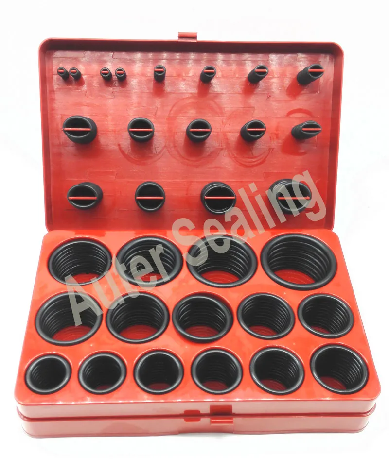 AS 568 High Quality 5A  30 Sizes 382 pcs NBR70 O-ring Kit  rubber Assortment box