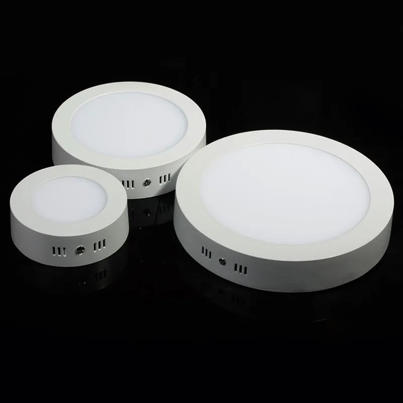 Surface Mounted LED Ceiling Light 9W 15W 25W Panel Lamp Warm/Natural/Cold White AC85-265V Round Square LED Spot Light for Home