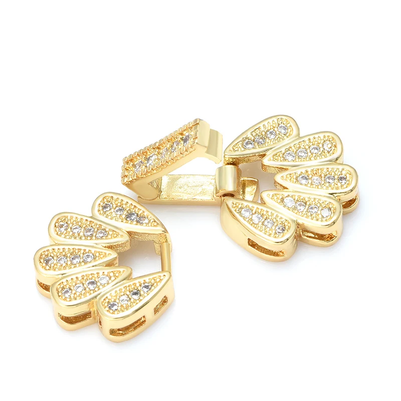 Accessories for Jewelry Zircon Flower Clasps Buckles  For Bracelets necklaces Jewelry Findings