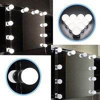 Super LED 12V Makeup Mirror Light Bulb Hollywood Vanity Lights Stepless Dimmable Wall Lamp 6 10 14Bulbs Kit for Dressing Table