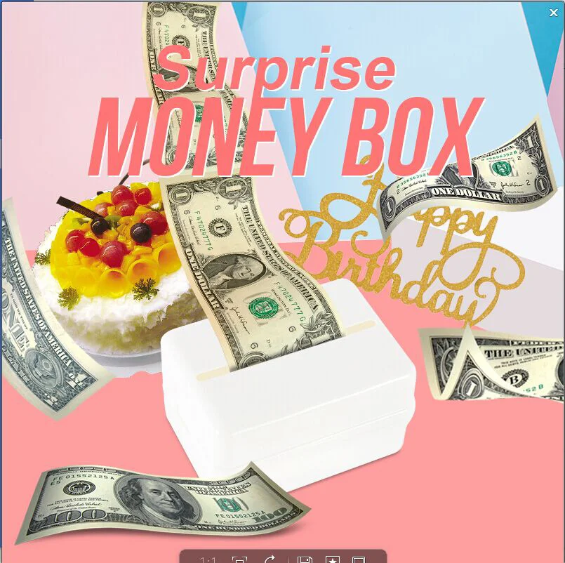 Toys Napkin Banknote Box Tissue Box Surprise Money Box Cake 6 Inch Cake Box Birthday Baking Jewelry Cake Decoration Pull Money