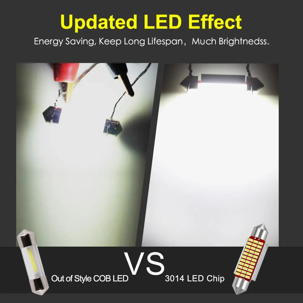 1Pc C5W LED C10W Car Interior Lights Canbus Festoon 31mm 36mm 39mm 42mm LED Bulbs Dome Light Reading Auto Lamp 12V 6000K White