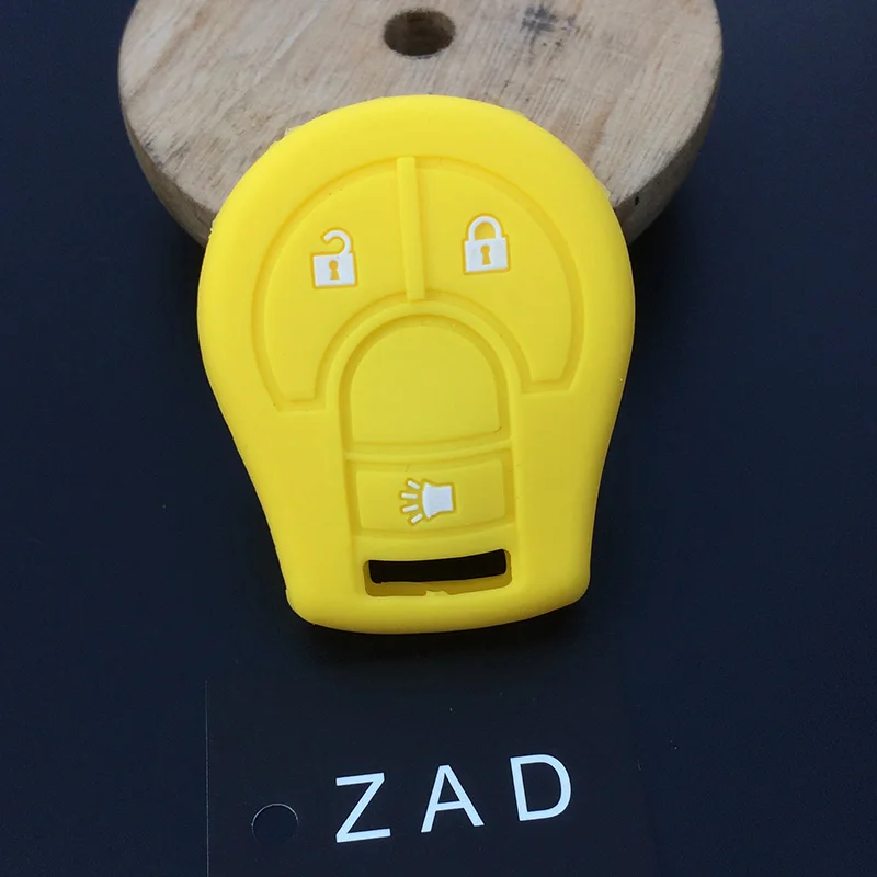 ZAD 3button Silicone car Key Case Cover set For Nissan March Tiida Altima Armada Cube Juke Maxima Pathfinder Rogue Sentra Versa