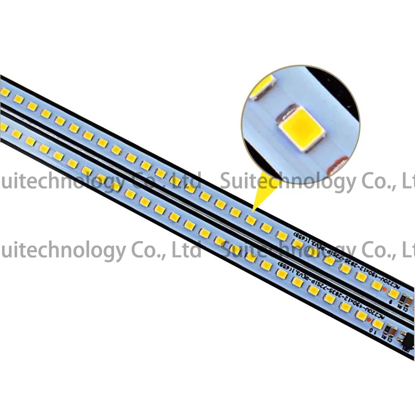 10pcs AC220V LED Bar Light Aluminium PCB 30/40/50/60cm Drive-free SMD2385 Warm/Natural White For Cabinet Hard Strip Light