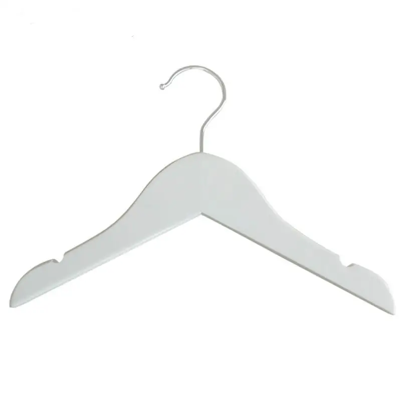 26cm Natural Wood Baby Children Kids Clothes Hanger with Dress Nothches Black White wood Retro color Optional LX6507