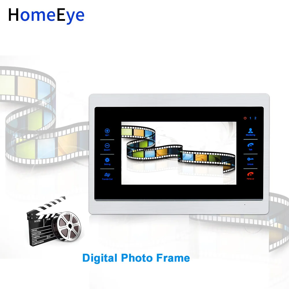 HomeEye 2 to 6 Home Access Control System 720P HD Video Door Phone Video Intercom Touch Screen Voice Message Customize Ringtone