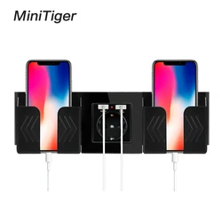 Minitiger Black Grey Wall Socket Phone Holder Smartphone Accessories Stand Support For Mobile Phone One / Two Phone Holder