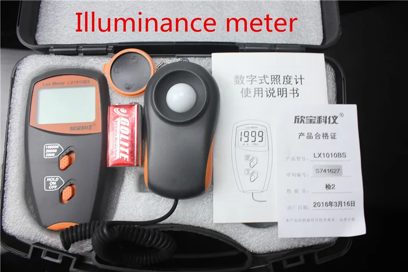 lumeter Physical examination Digital Luxmeter Light Meter Test Spectra Auto Range Hot Worldwide Illuminance Measuring LX1010BS