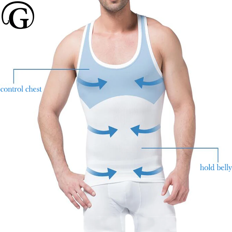 Men Gynecomastia Body Shaper Slimming Waist Chest Binder Compression Posture Corrector Tummy Trimmer Tops