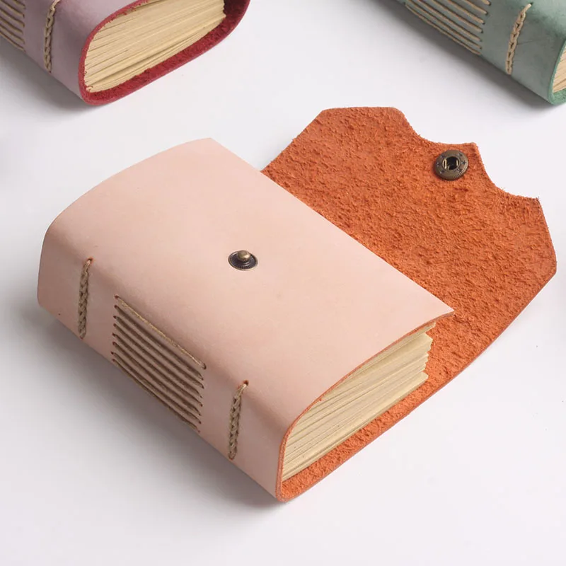 Pocket Book Thickened Leather Mini Notebook Small Portable Old Iron Gift