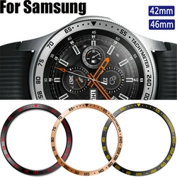 Metal Bezel For Samsung Galaxy Watch 46mm/42mm Adhesive Case Cover band strap for Gear S3 Frontier/ S2 Classic Accessories 46/42