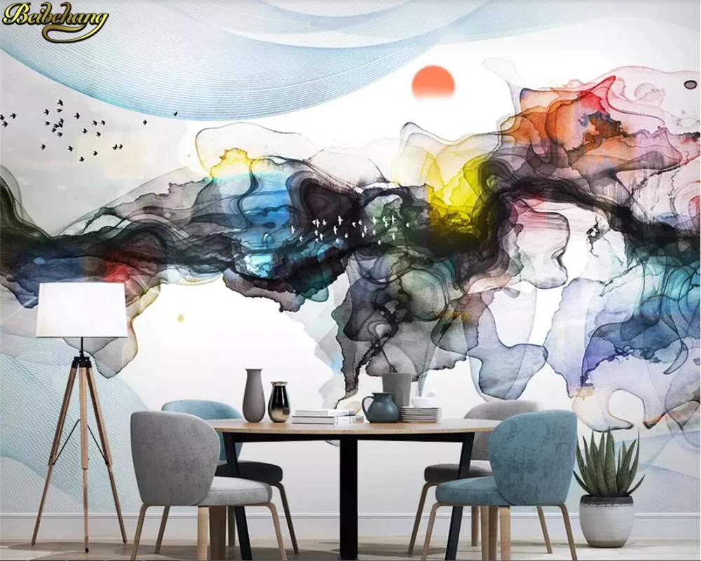 beibehang Custom Photo Wallpaper Mural Modern Simple New Chinese Abstract Ink landscape TV backdrop wall papers home decor