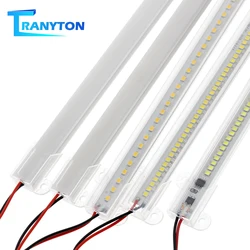 Tubos de luz LED de 220V, barra de luces de alto brillo 2835, 30cm, 50cm, 72 LED, fluorescentes, iluminación para escaparate, armario, cocina