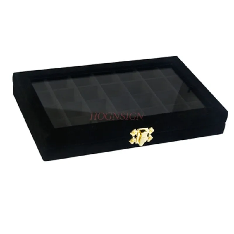 Boîte à ongles en diamant, rangement de bijoux, perceuse à bijoux transparente de haute qualité, boîte vide, outil pour ongles en flanelle, vente