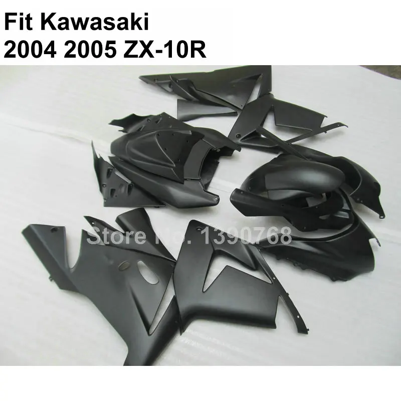 Hot sale fairings for Kawasaki Ninja ZX10R 2004 2005 matte black ZX-10R 04 05 fairing kit 7 gifts KO60