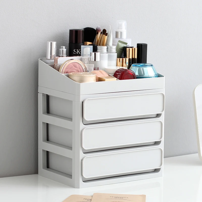 European Minimalist Desktop Storage Box Drawer Dressing Table Cosmetic Mask Skin Care Products Stationery Rack