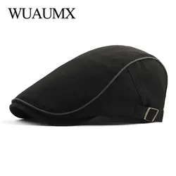 Boina transpirable para hombre, sombrero de vendedor de periódicos, visera para el sol, gorras planas de espiga, Baret ajustable, primavera y verano