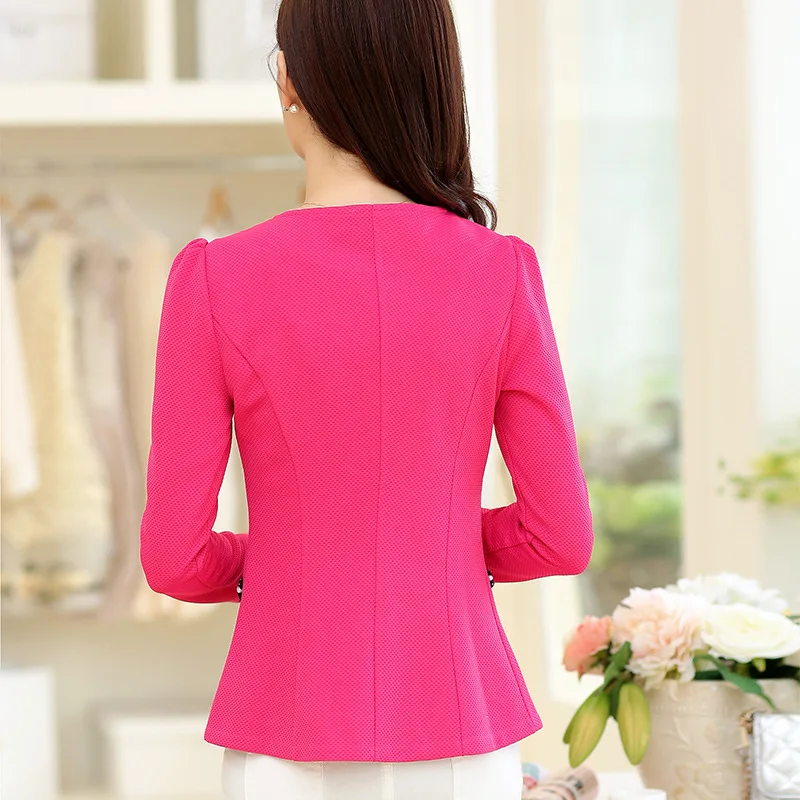 Women Elegant Three-Quarter Sleeve Blazer And Jackets Outerwear Women\'s Clothes Female Suit