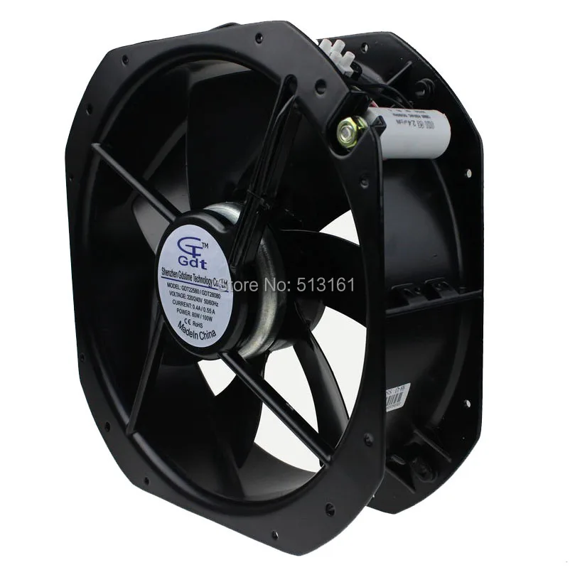 Gdstime AC 220V 240V Axial Industrial Cooling Fan 280mm * 280mm * 80mm