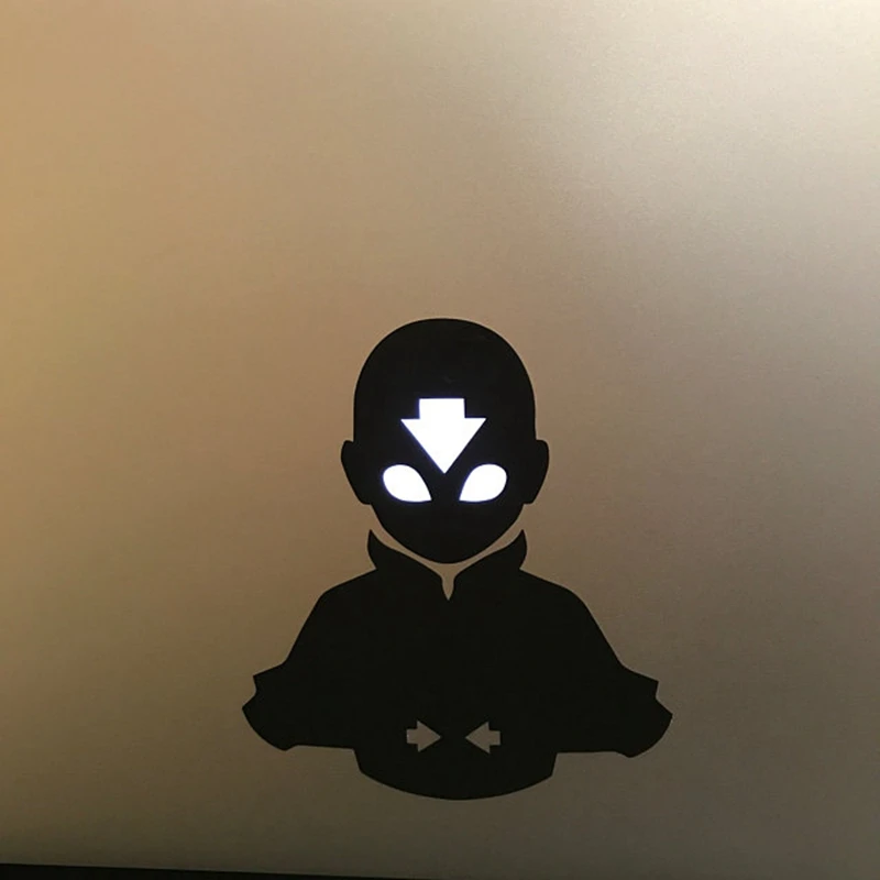 Avatar Aang Decal Laptop Vinyl Sticker for Apple Logo MacBook Retina Pro / Air Decoration