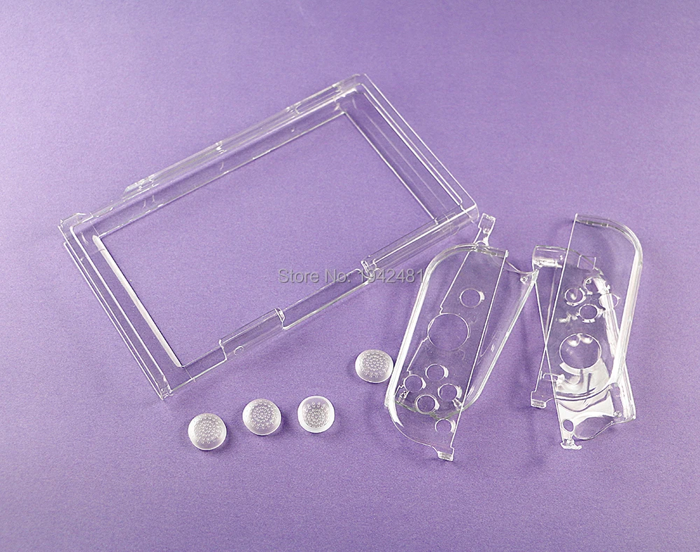 1ชุดHardคริสตัลป้องกันฝาครอบสำหรับNS NXคอนโซลSwitch + Thumbหมวกแพคเกจ