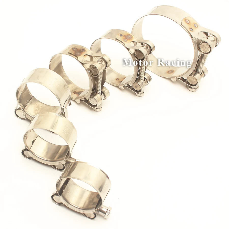 Motorcycle Exhaust Clamp Clip Stainless Steel Fixed Ring Support Mounting Bracket 36-39 40-43 44-47 48-51 52-55 74-79MM