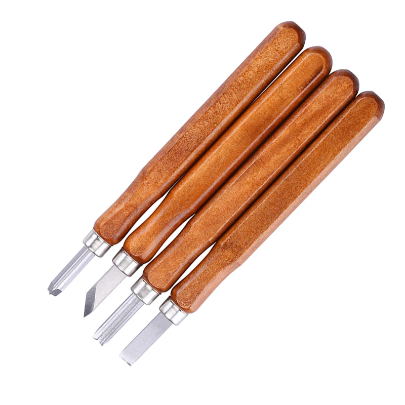 4Pcs/Lot Handle Wood Carving Knife Tool Chisels Set for Basic Woodcut Working Clay Wax DIY Tools And Woodworking Hand Tools