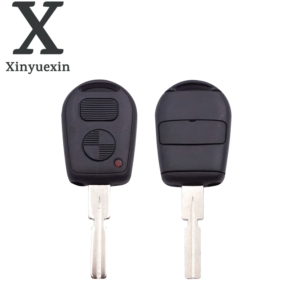 

Xinyuexin Replacement Car Remote Blank Key Shell Fit For BMW E38 E39 E36 Z3 2 Buttons Keyless Entry Auto Fob Case