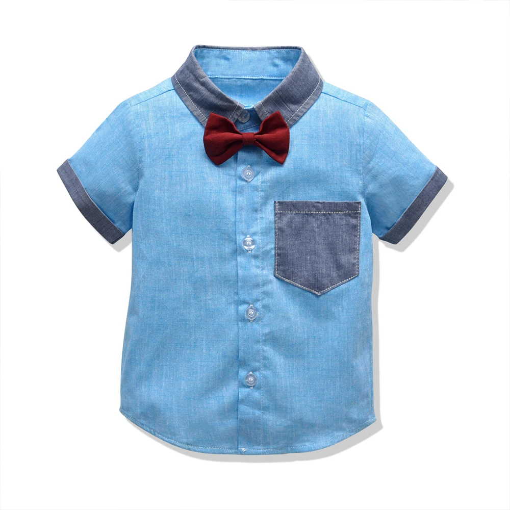 Top and Top New Arrival Fashion Summer Children Boys Clothes Sets Boy Gentleman 2Pcs Clothes Suit for Wedding and Party