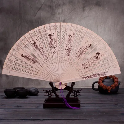 With Fragrant Fragrant Wood Folding Fan Box Decorated Incense Wood Fan Gift To Share 2021