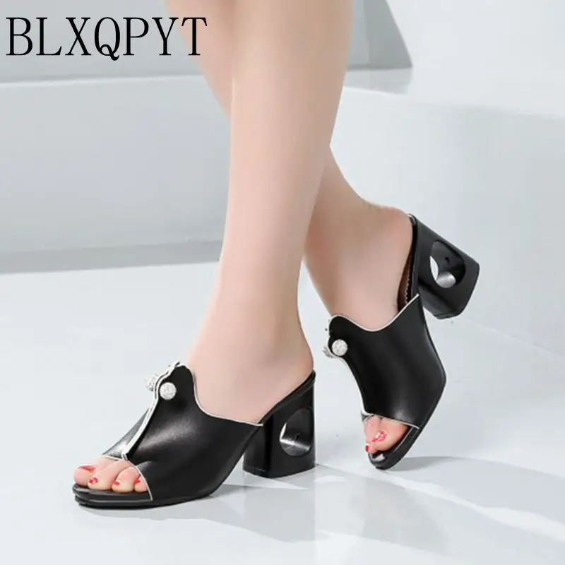 BLXQPYT Plus Big size women Summer Slippers Style Sandals Fashion Sexy Super High Heels (7 cm) Party Wedding Shoes Woman c9-97