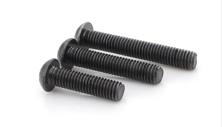 50PCS M5 series 10.9  round head hex socket screws M5*30/35/40-60 mm the mushroom head hex socket screws