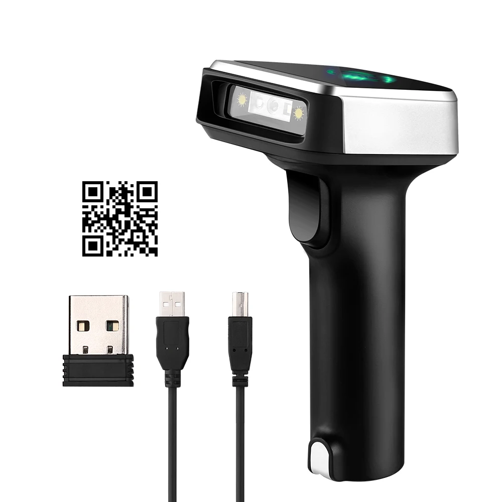 Eyoyo-1900 Barcode Scanner, Sem Fio, Leitor de Código de Barras, Bluetooth, PDF417, QR, 2D, Data Matrix, UPC Scanner, Coaxial