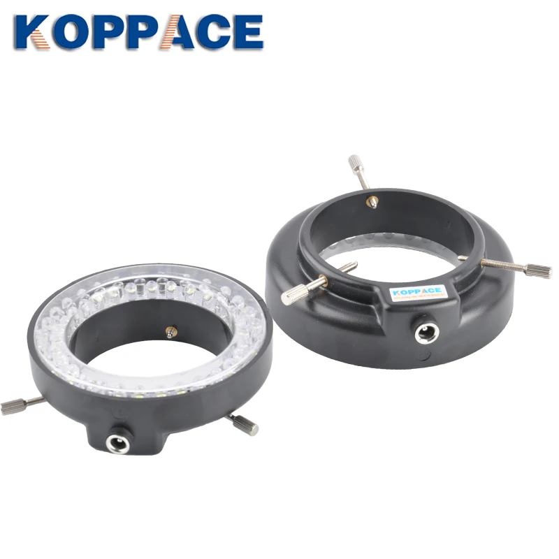 KOPPACE المجهر قابل للتعديل حلقة مصباح 56 مصباح ليد مصدر مجهر ستيريو مصدر الإضاءة قابل للتعديل LED مصباح مصمم على شكل حلقة