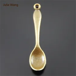 Julie Wang 5-30PCS Spoon Charms Alloy Antique Bronze Mini Hanging Jewelry Making Pendant Charm Suspension Accessory