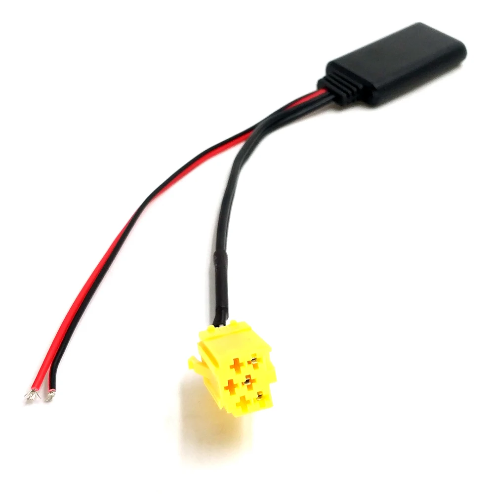 Biurlink-Carro Bluetooth Módulo Adaptador de Áudio Cabo, 6Pin, Mini ISO, Aux-in, Amarelo, Fiat 500, Bravo, Panda, Punto, Blaupunkt CD