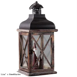 wood metal glass hand crafted french country decorative lanterns