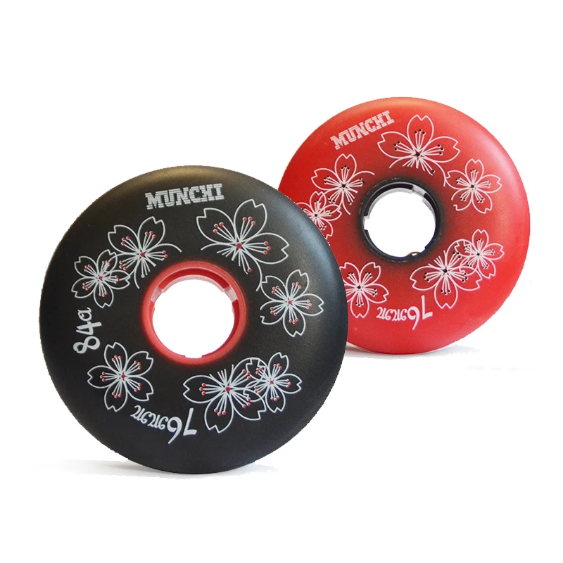 Roller skate wheels cherry wheel sliding 80mm 84A with bearing 8wheels/lot